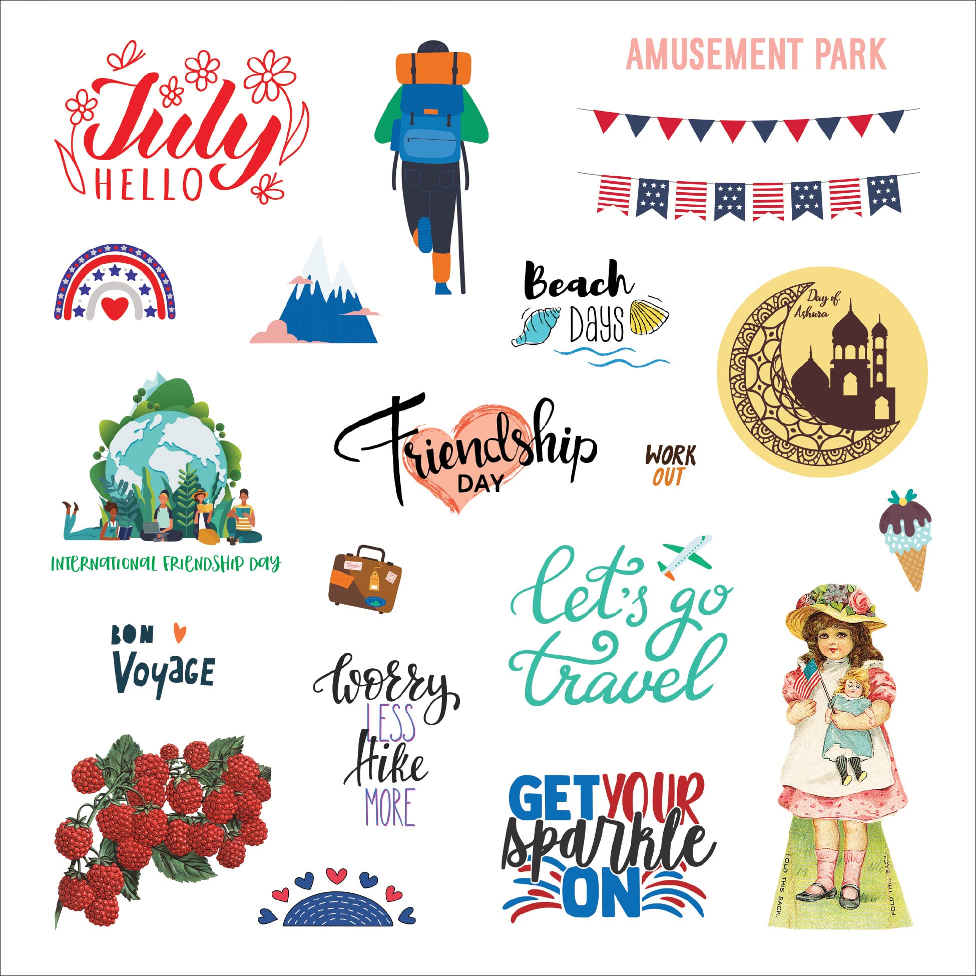 A Year in Stickers: Fun Pictures and Words to Highlight Celebrations