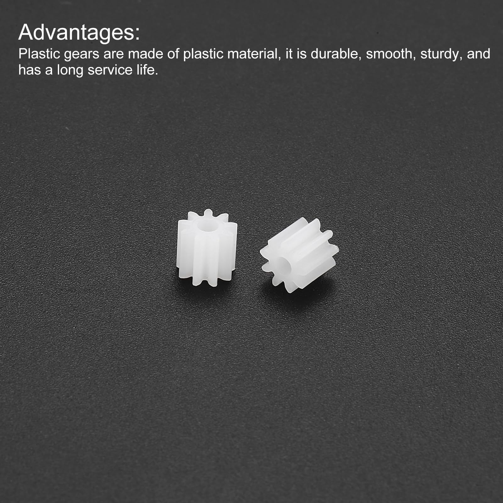 QUARKZMAN 10 Engranajes De Plástico De 9 Dientes – Modelo 092AA Con Módulo 0,5 Y Diámetro De Eje 2 Mm, Para Proyectos DIY De Coches RC Y Robots Educativos