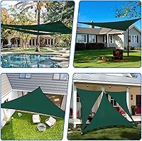 Vista 26 de Tang toldo de sol, velas de sombra 180GSM HDPE Equilateral Triángulo Permeable Toldo estándar comercial personalizable, Rojo