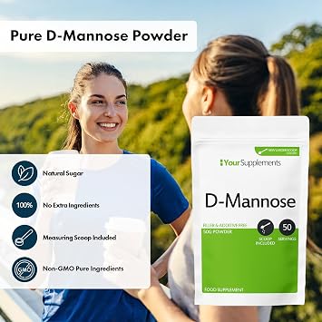 Your Supplements - D Mannose Pure Powder 50g | Natural & Non GMO | Vegetarian & Vegan Friendly | Scoop Included