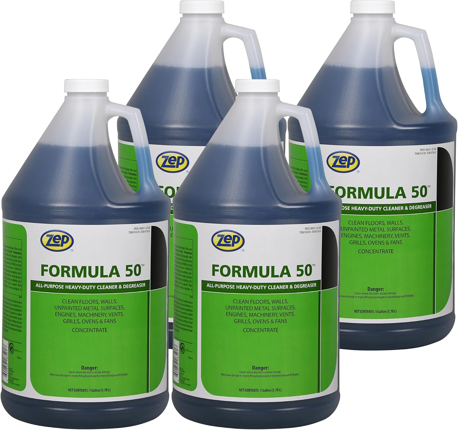 Zep Formula 50 Heavy-Duty Alkaline Cleaner 1 Gal (Case of 4) 85924