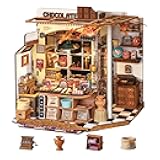 Rolife DIY Miniature House Kit Henry's Chocolate Shop 1:18 Scale Dollhouse Diorama, Tiny House Building Kit Crafts for Adults Home Decor Gift for Adults Him Her