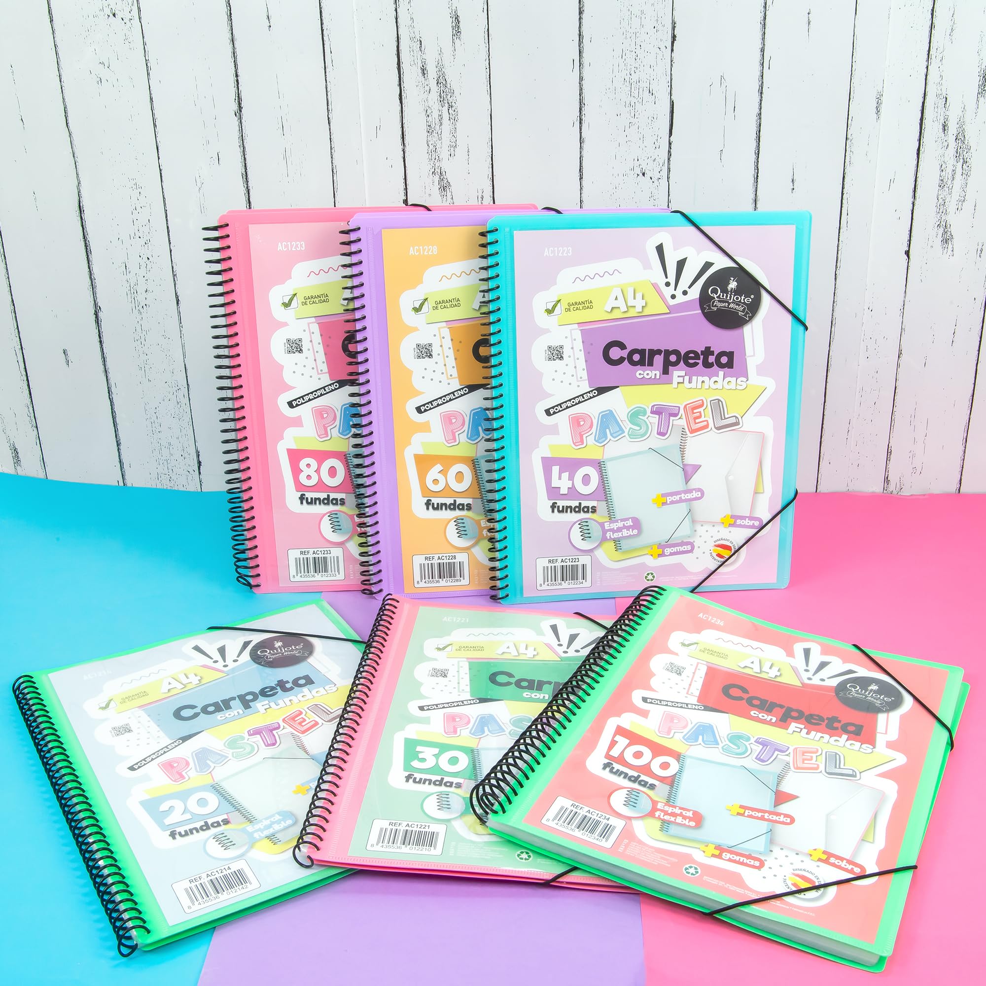 Classeur A4 Raylu Paper 30 Pochettes - Biodégradable, Couvercle Personnalisable