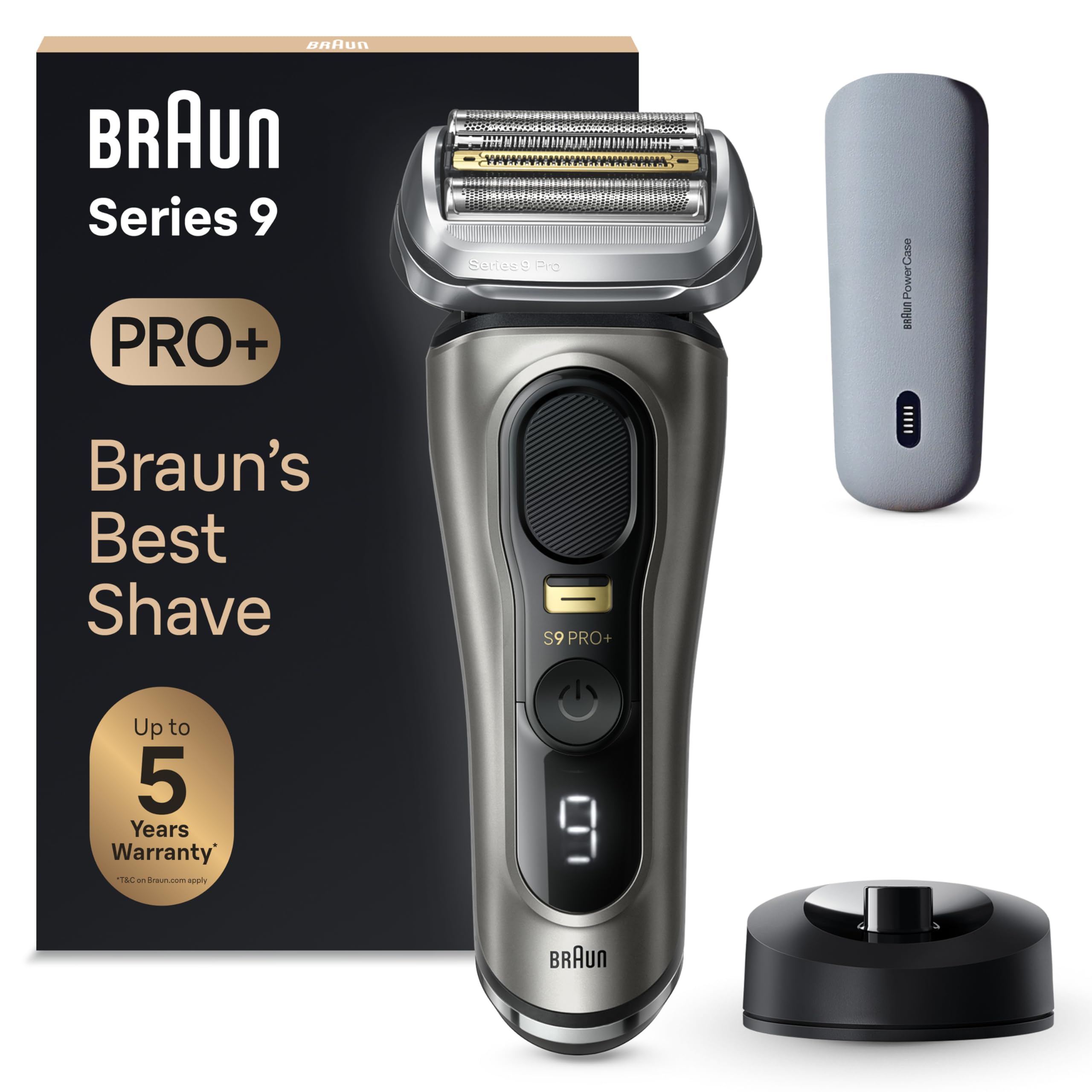 Braun Series 9 Pro+ 9525s Wet & Dry Rasoio Trimmer Metallico (218061)