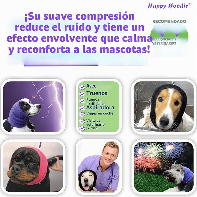 Foto 3 de 8 de Happy Hoodie - La Banda calmante Original para Perros y Gatos, aliviar la ansiedad y calmar, cancelación…