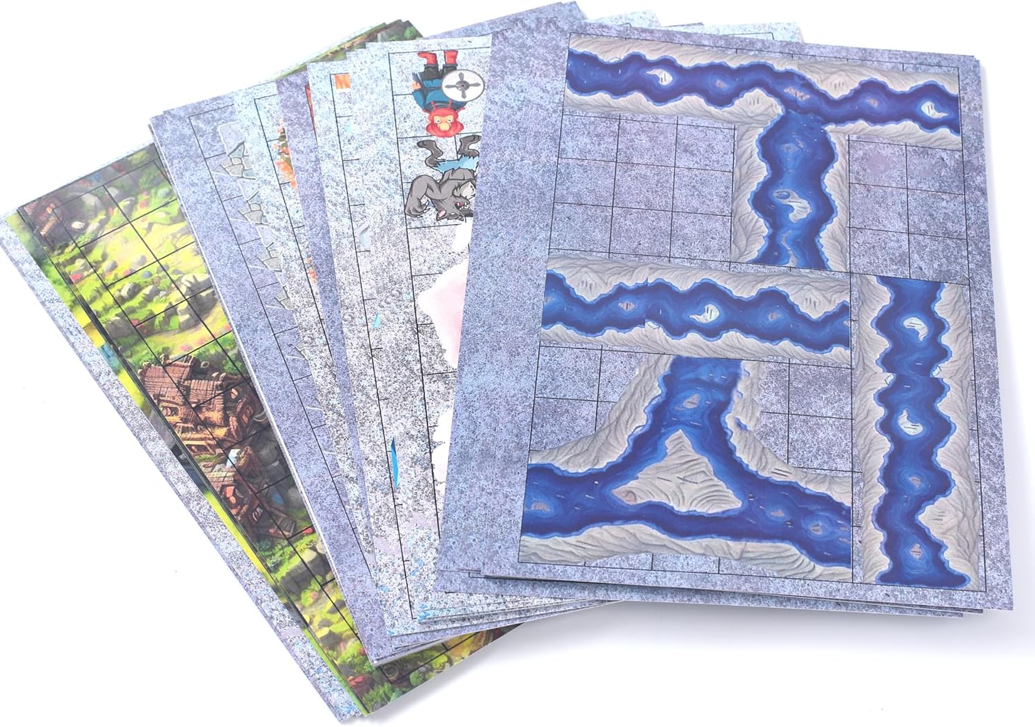 D&D Accessory Dungeons Craft Tile 5E | DND Reversible Miniature Terrain Asset | Dry/Wet Erase|Fantasy Versatile Fantasy Tabletop Battle Mat Tokens | DM Perfect for Pathfinder & TTRPG