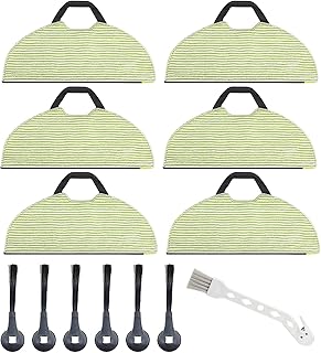 KVLZ Vacuum Mop Replacement Pad for Shark AV2610WA Compatible RV2610WA RV2620WD RV2401WD RV2610WFUS AI Ultra 2- in-1 Robot Vacuum, Washable Reusable Replacement Microfiber Soft Pads (6+6+1)