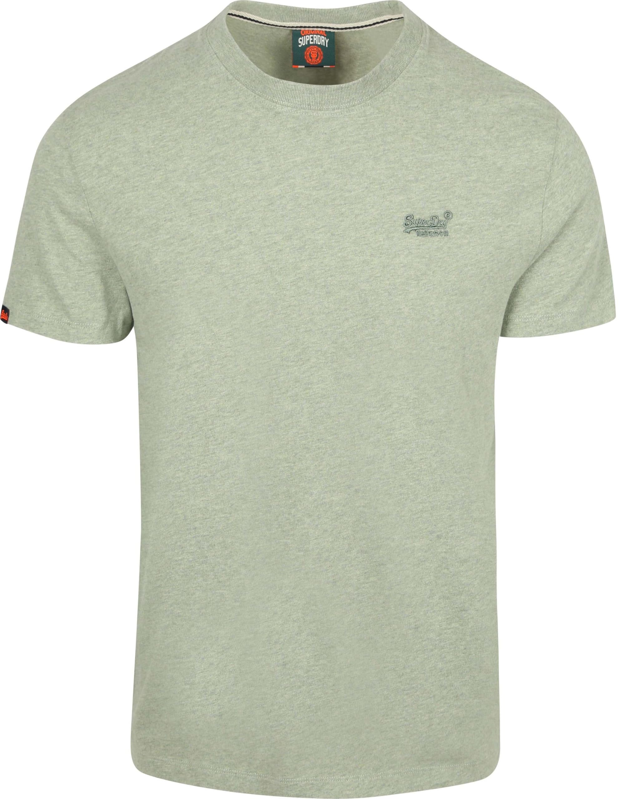 Superdry Men's Vintage Sage Green Marl Essential Logo Emb Tee M1011245a M