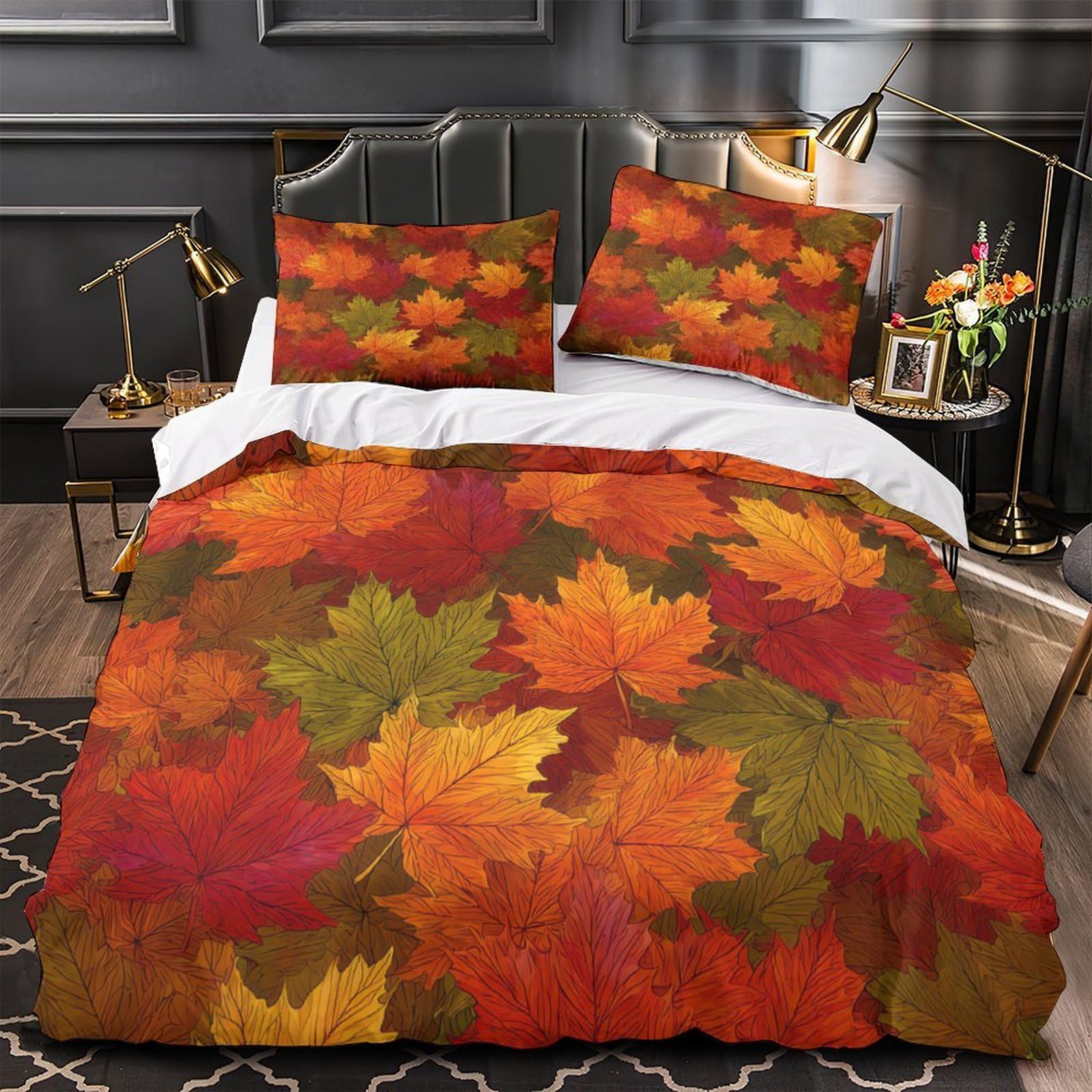 Parure de lit automne imprimée 3D douceur cocooning pour ado