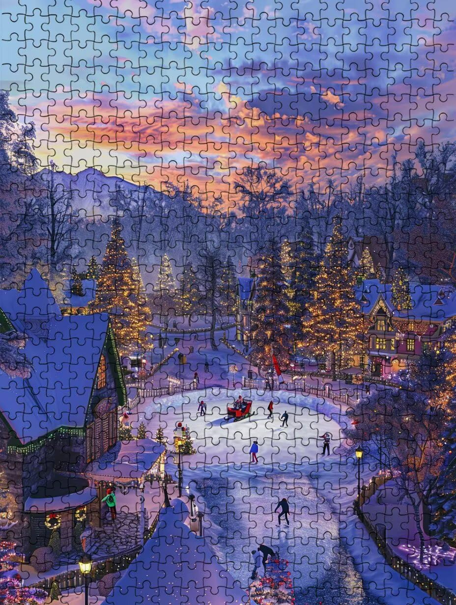 Puzzle 6000 Teile, Eisbahn Aussicht Puzzle Erwachsene 6000, Klassische Puzzles, Puzzlespiele für Die Ganze Familie, Mit Schöner Verpackung, Dekoration Puzzles und Geschenke FNKL3-552