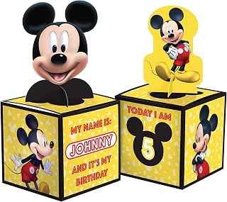 amscan Mickey Mouse Forever Paper Party Centerpiece - 7.75" x 9" | Yellow | Pack of 6