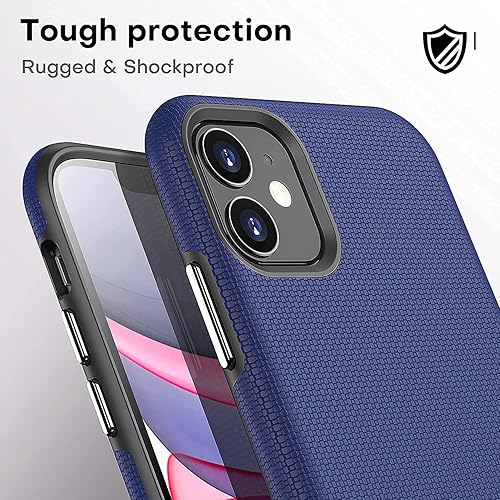 Miniatura 5 de CellEver Funda para iPhone 11 Serie Dual Guard, protección de grado militar, ajuste delgado, funda resistente que absorbe los golpes (azul marino)