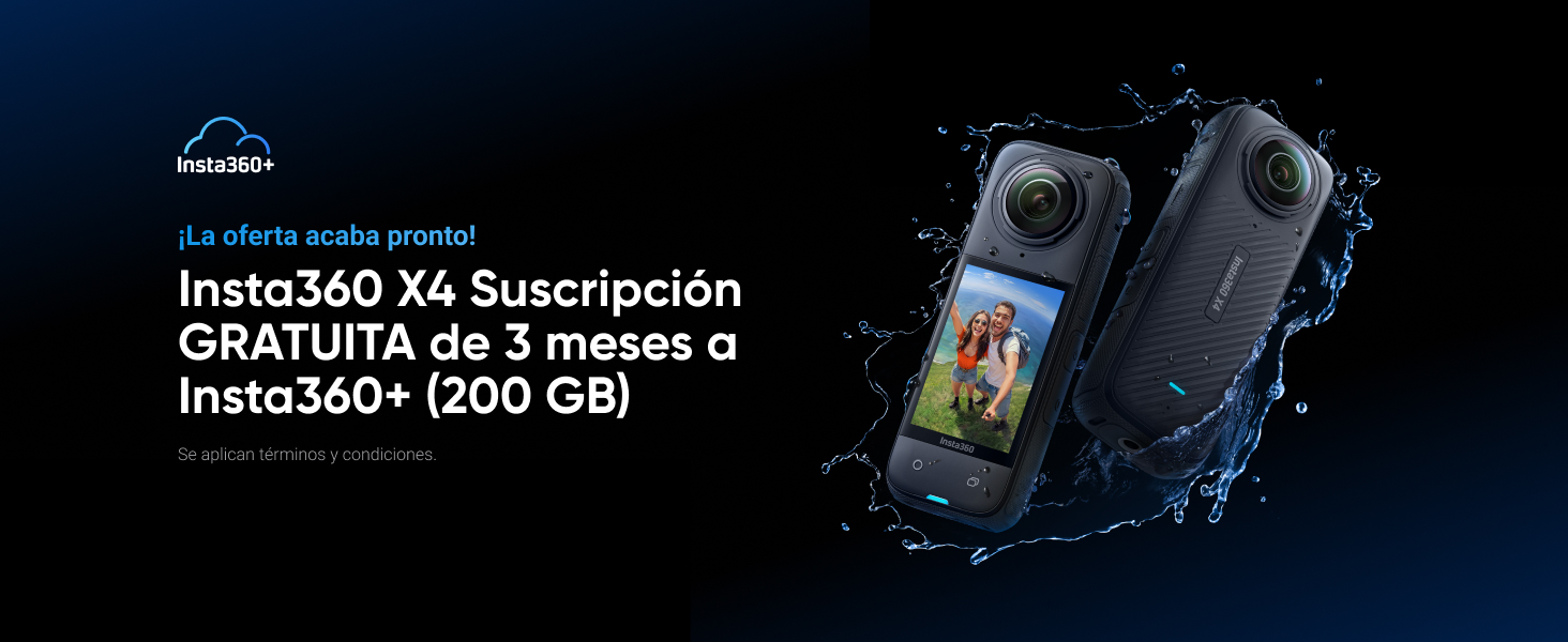 Insta360 X4 Paquete Estándar - Cámara de acción Impermeable 8K 360