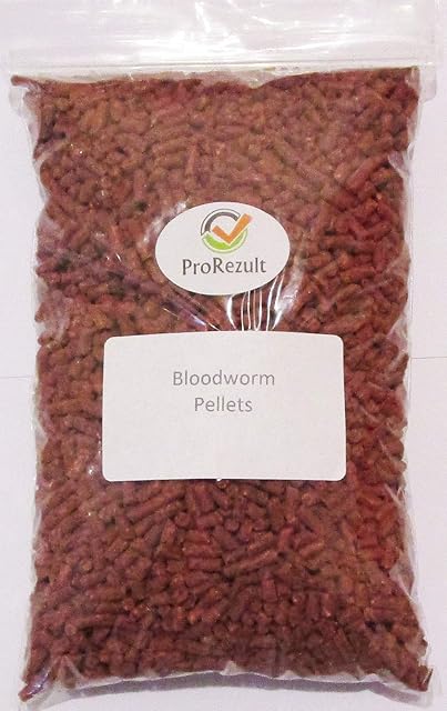 Dried Bloodworm Pellets BUY 2 and GET 3 PACKS. SEE OPTIONS MENU. Pond and Aquarium Fish Food Treats Tropical Coldwater Large 100g Packs from Prorezult (1 x 100g Pack)