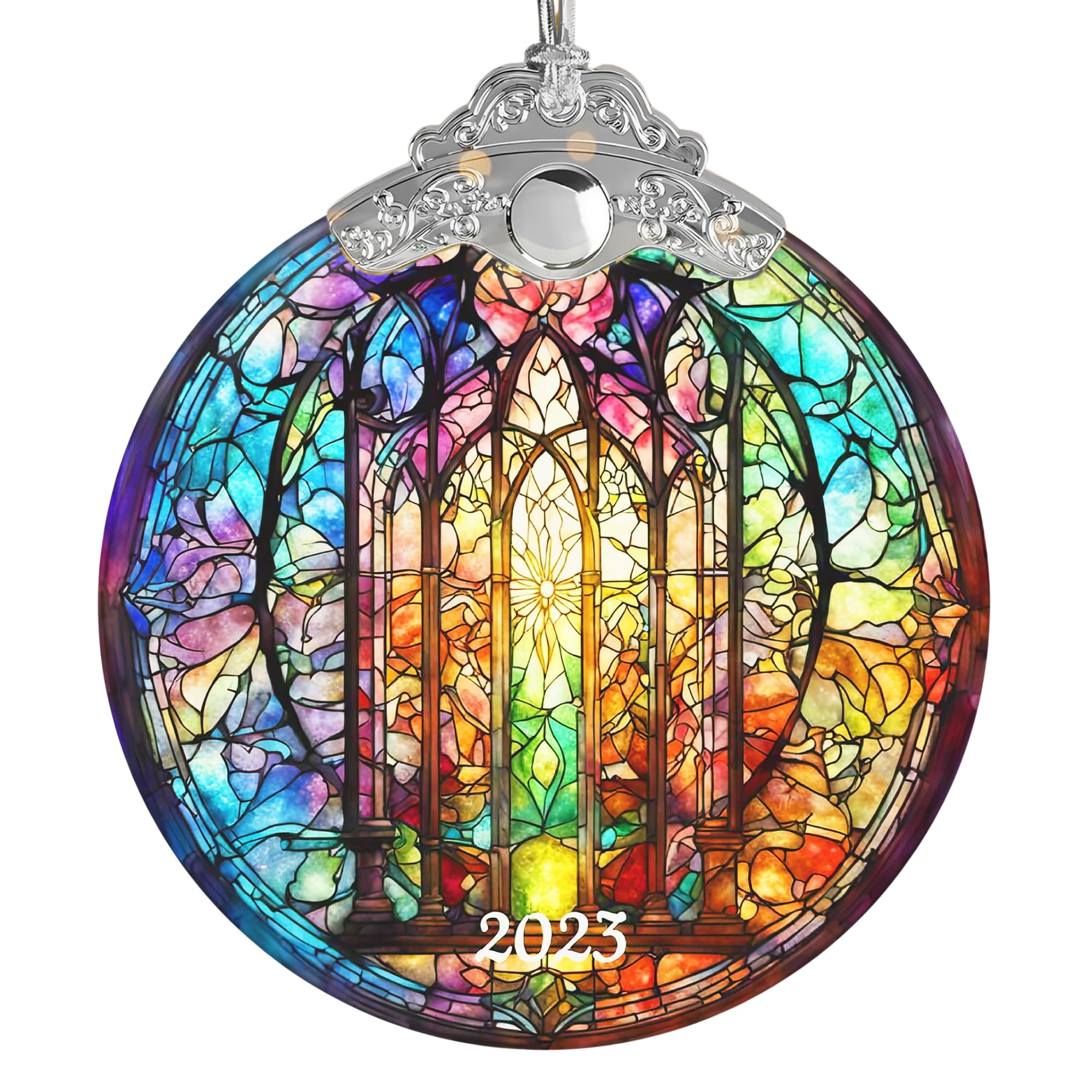Arbre de Noël en céramique effet vitrail ONM Heaven Gate luxe