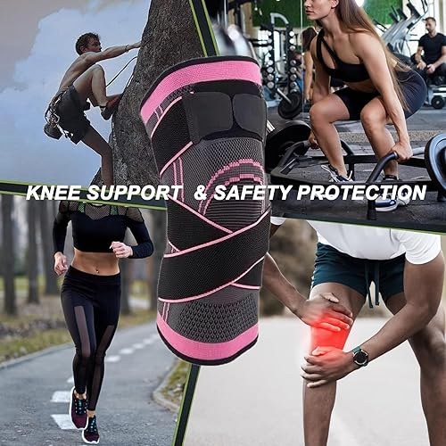 Miniatura 12 de Rodilleras para dolor de rodilla, 1 paquete de rodillera de compresión, soporte de rodilla para entrenamiento deportivo, levantamiento de pesas