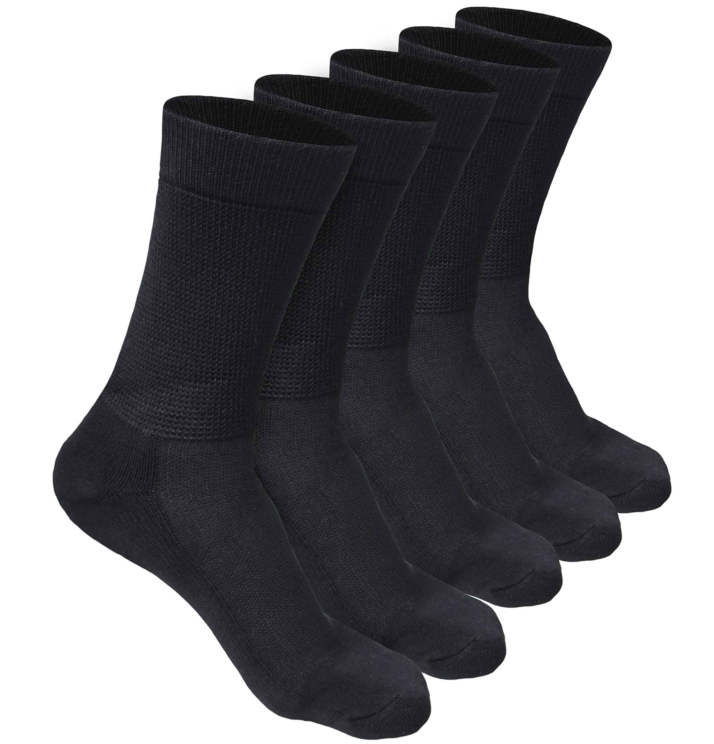 HEELIUM Bamboo Men's Crew Socks, 3X Softer than Cotton Socks, Odour Resistant & Breathable, Calf Length Socks