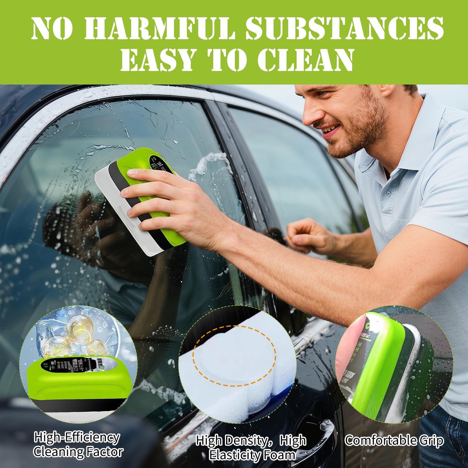 2 Clear Vision Auto Clearvision Clear Vision Oil Film Cleaning Brush, pellicola oleorepellente per vetri auto Clear View Pulitore Clean Vision Auto con 1Towel 3 ricariche