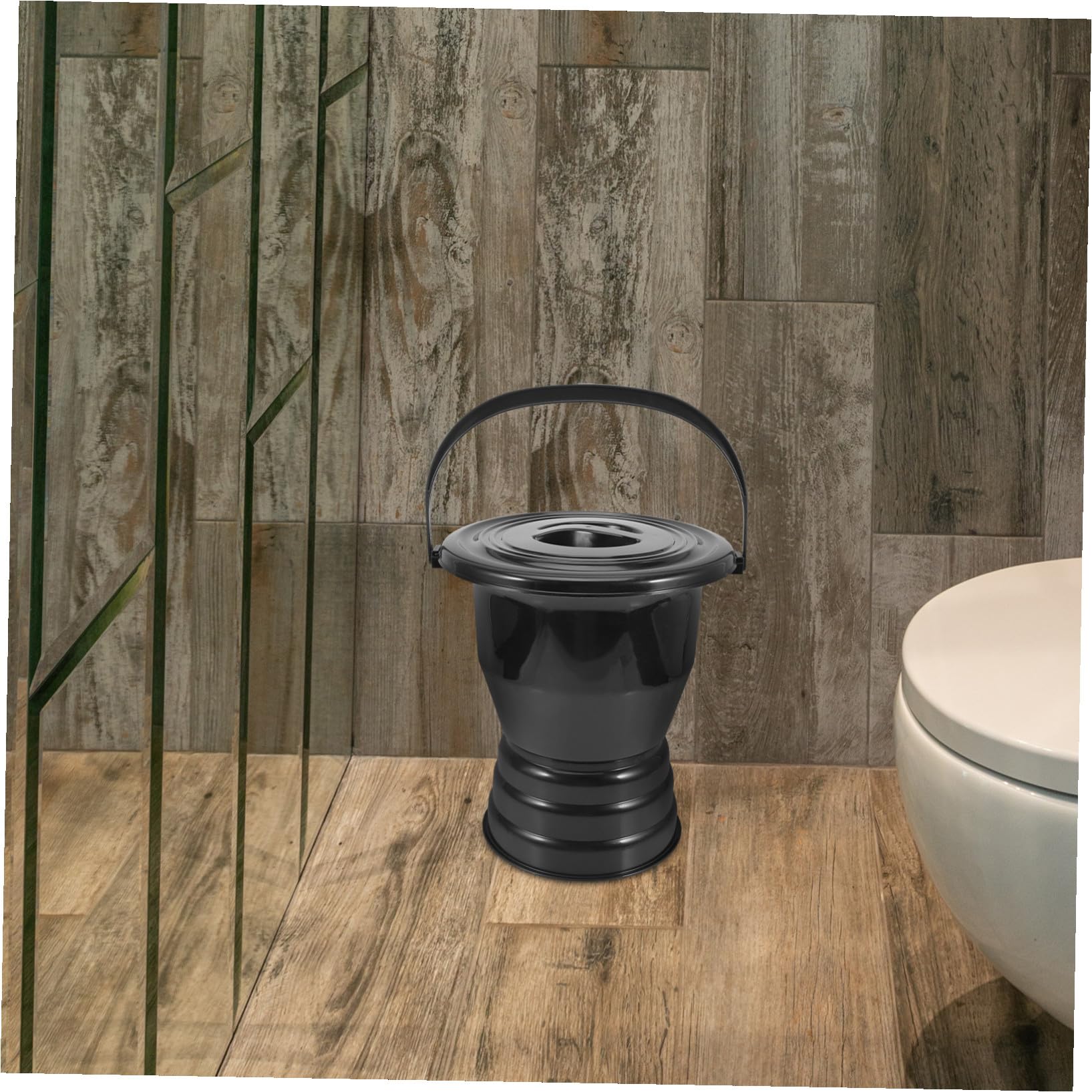 Orinatoio di Plastica Spesso con Coperchio e Manico per Bambini ed Anziani, Vasino Portatile Multifunzione Comodo e Resistente