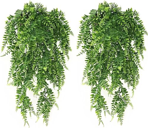 Plantas colgantes artificiales, enredaderas falsas, hiedra de plástico, decoración de Navidad, guirnalda de helechos boston, hojas de vid para