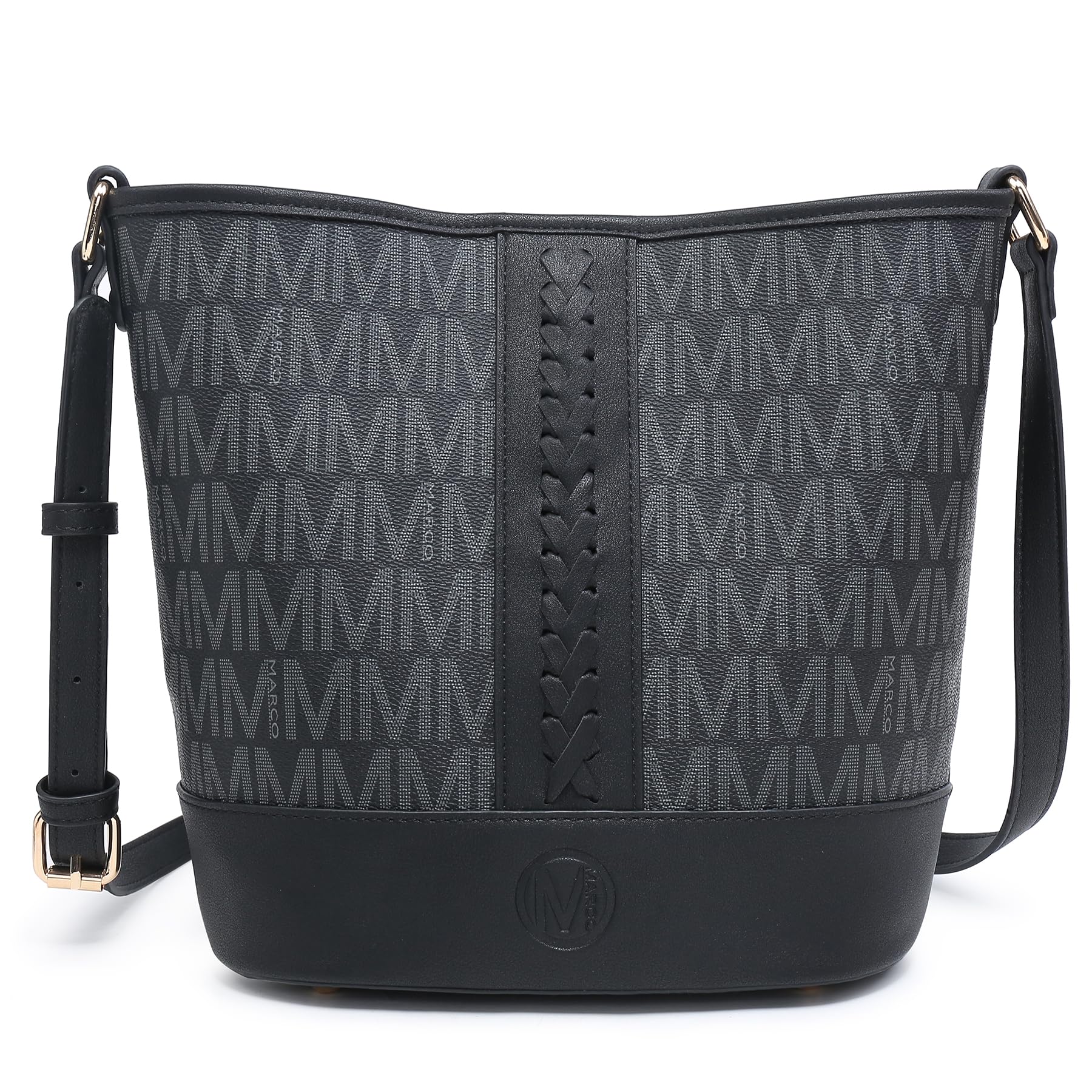 MARCO M KELLYSmall Bucket Bags for Women Trendy Crossbody Bags Vegan Leather Designer Shoulder Purses Ladies Handbags