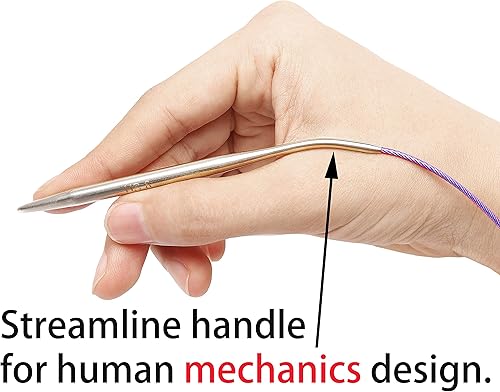 Miniatura 15 de Juego de agujas de tejer circulares tamaño 15 16 pulgadas Kit de metal redondo