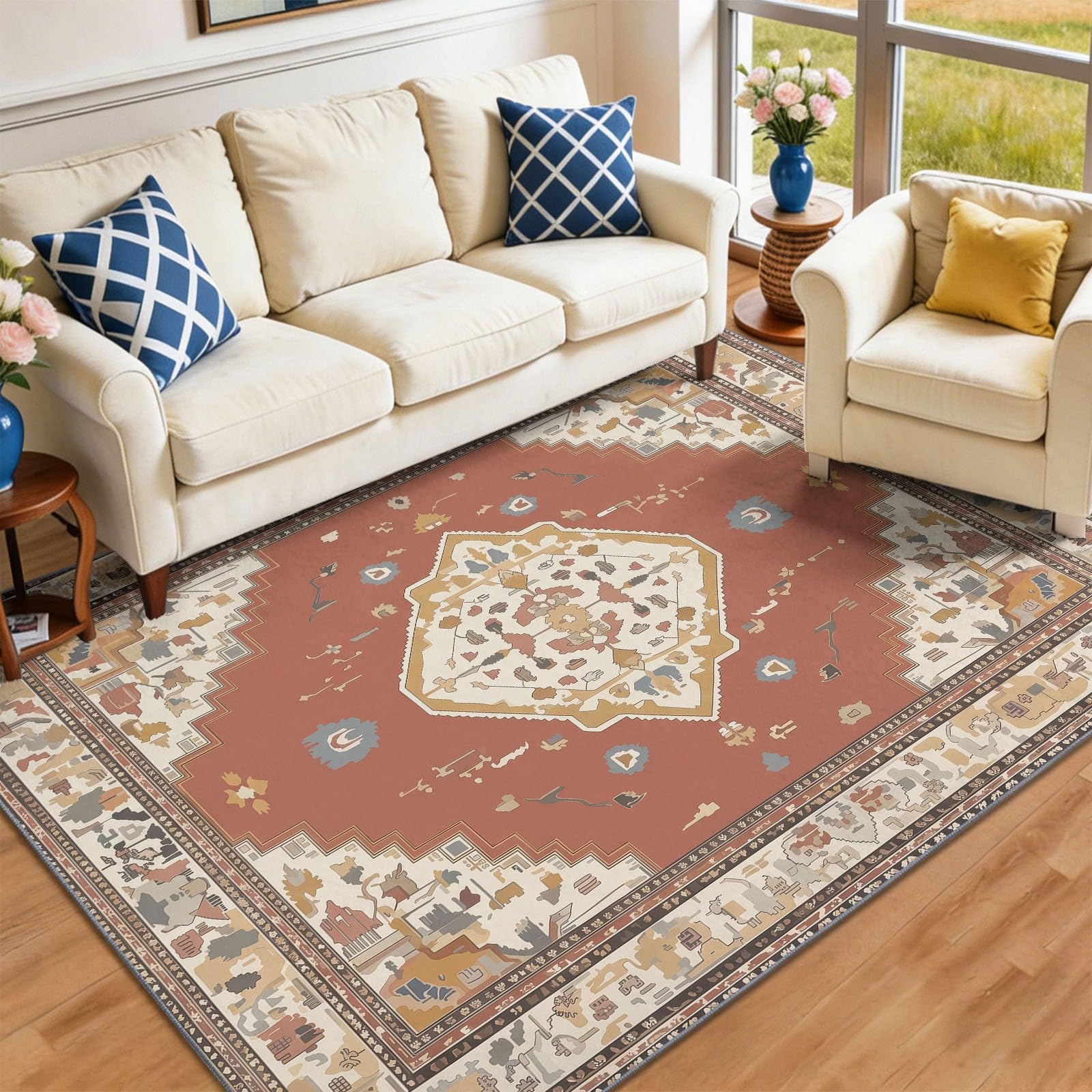 Tapis salon moelleux 80x150 pour une chambre cosy et shabby