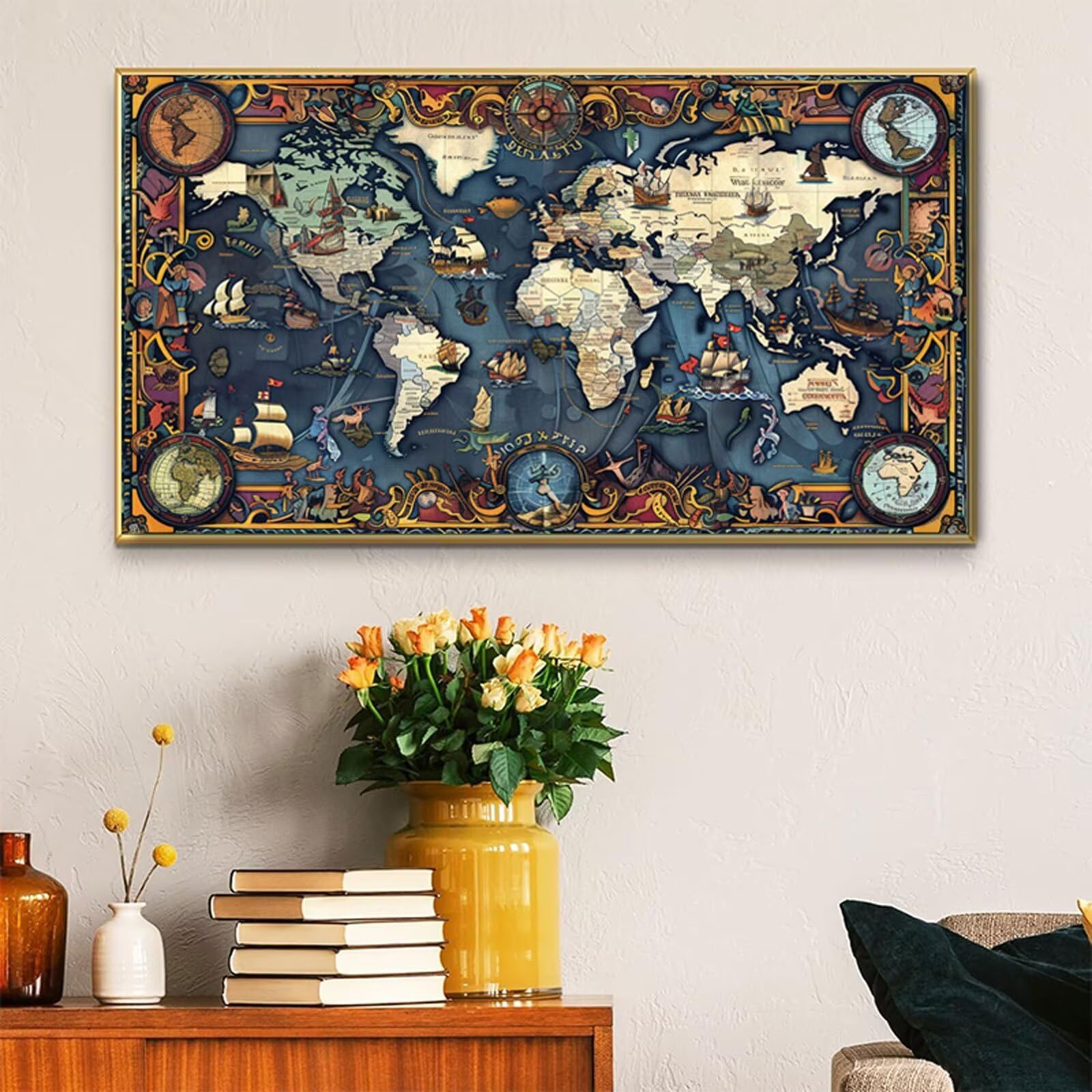 Diamond Painting Erwachsene,Blume Diamant Painting Bilder 70x140cm
