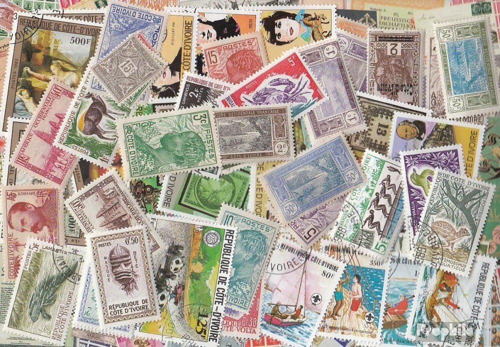 The Ivory Coast 400 Various Stamps (Stamps for Collectors)