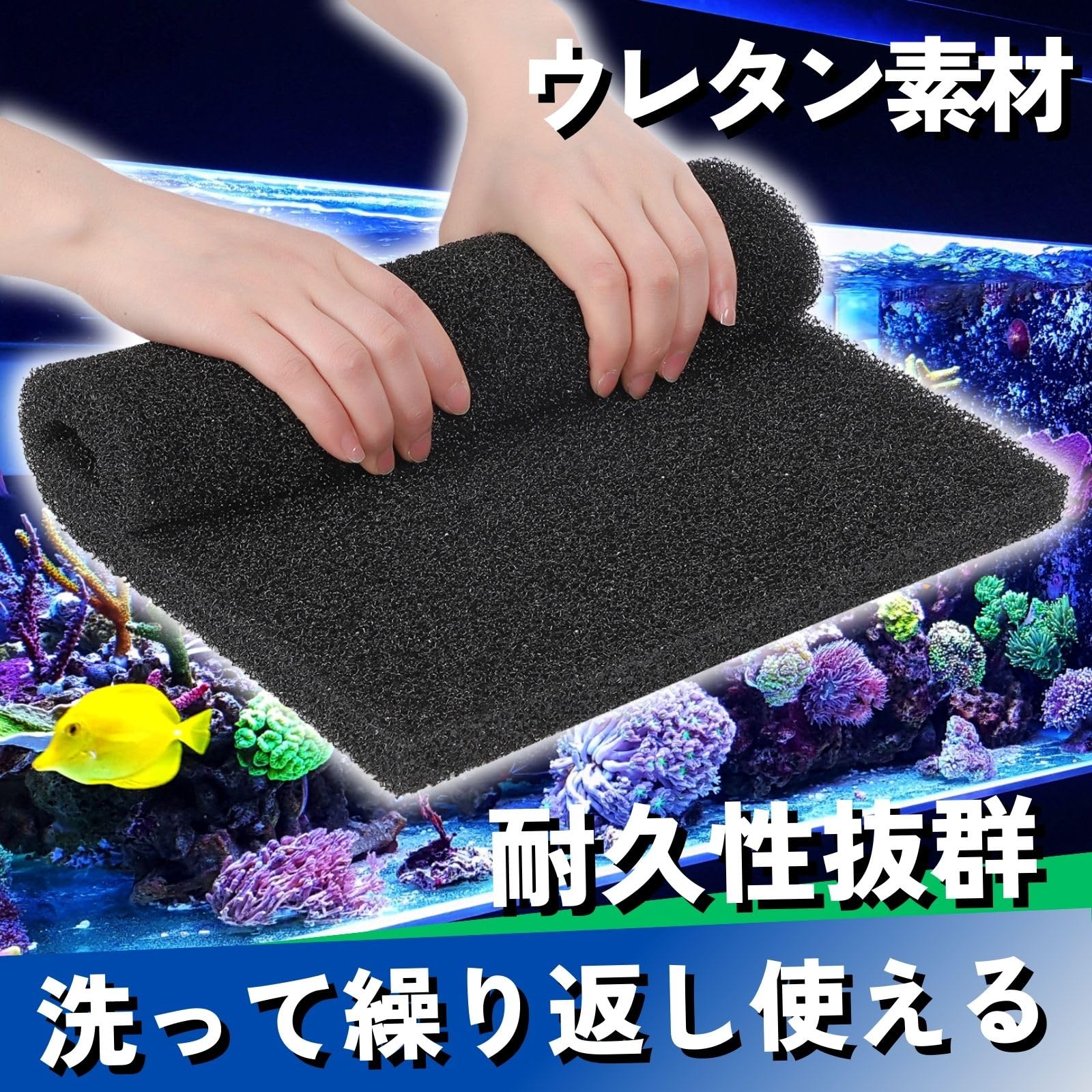 Amazon | CHASO 水槽 スポンジフィルター 粗め 厚め 濾過材