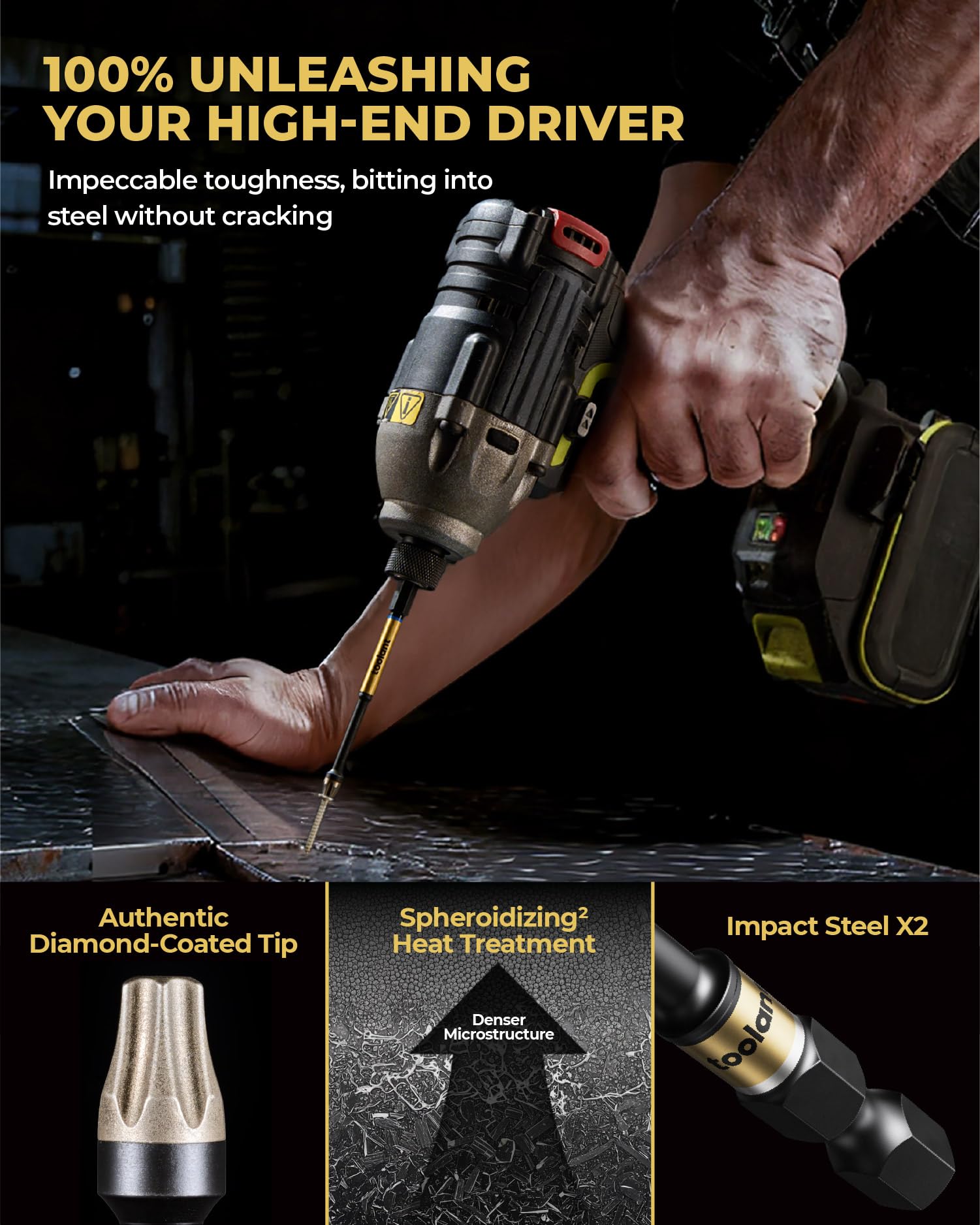 Toolant Torx Bits: Impact Resistant & Durable -4 Toolant Torx Bits: Impact Resistant & Durable -4