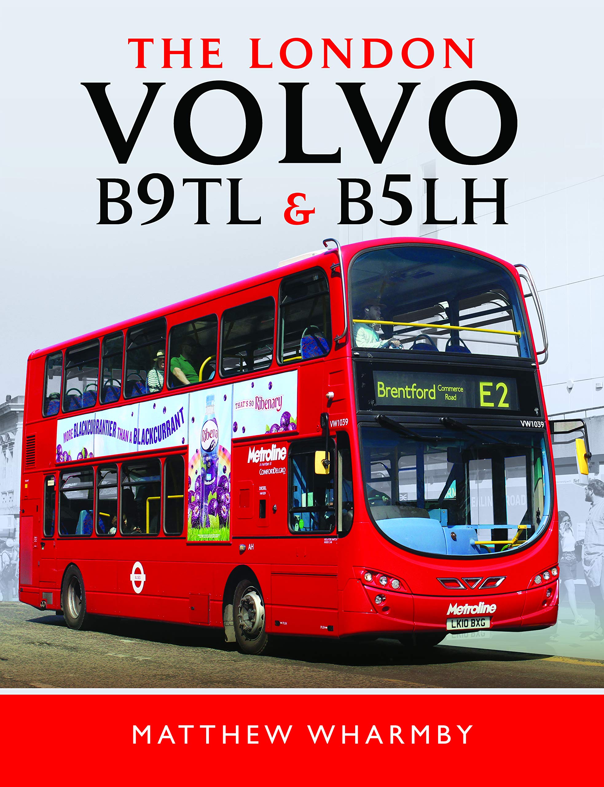 Cover of 'The London Volvo B9TL and B5LH' book showing a red double-decker Volvo bus.