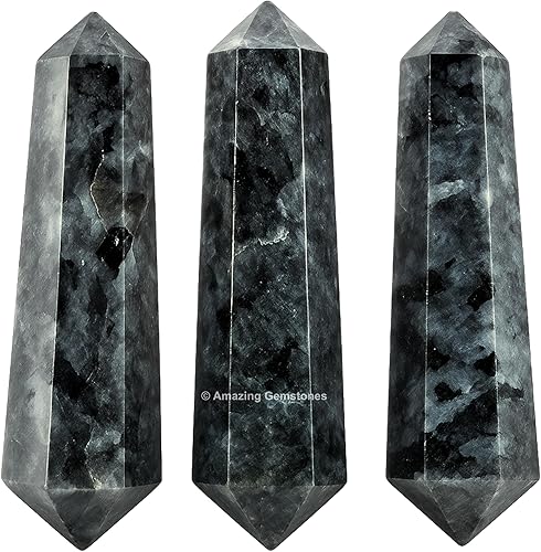 Miniatura 9 de Serpentine Crystal Points - Cristales curativos y piedras a granel, paquete de 3 puntas curativas de doble terminación, cristales a granel para