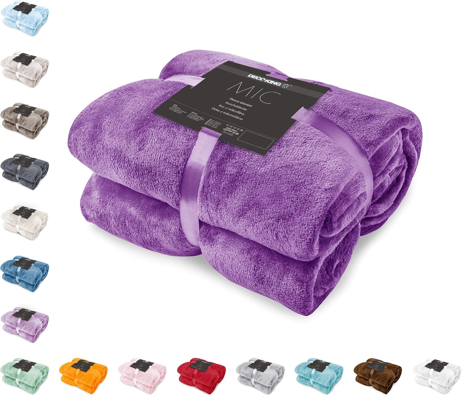 DecoKing Deluxe Microfibre Fleece Super Soft Touch Snug Blanket/Sofa
