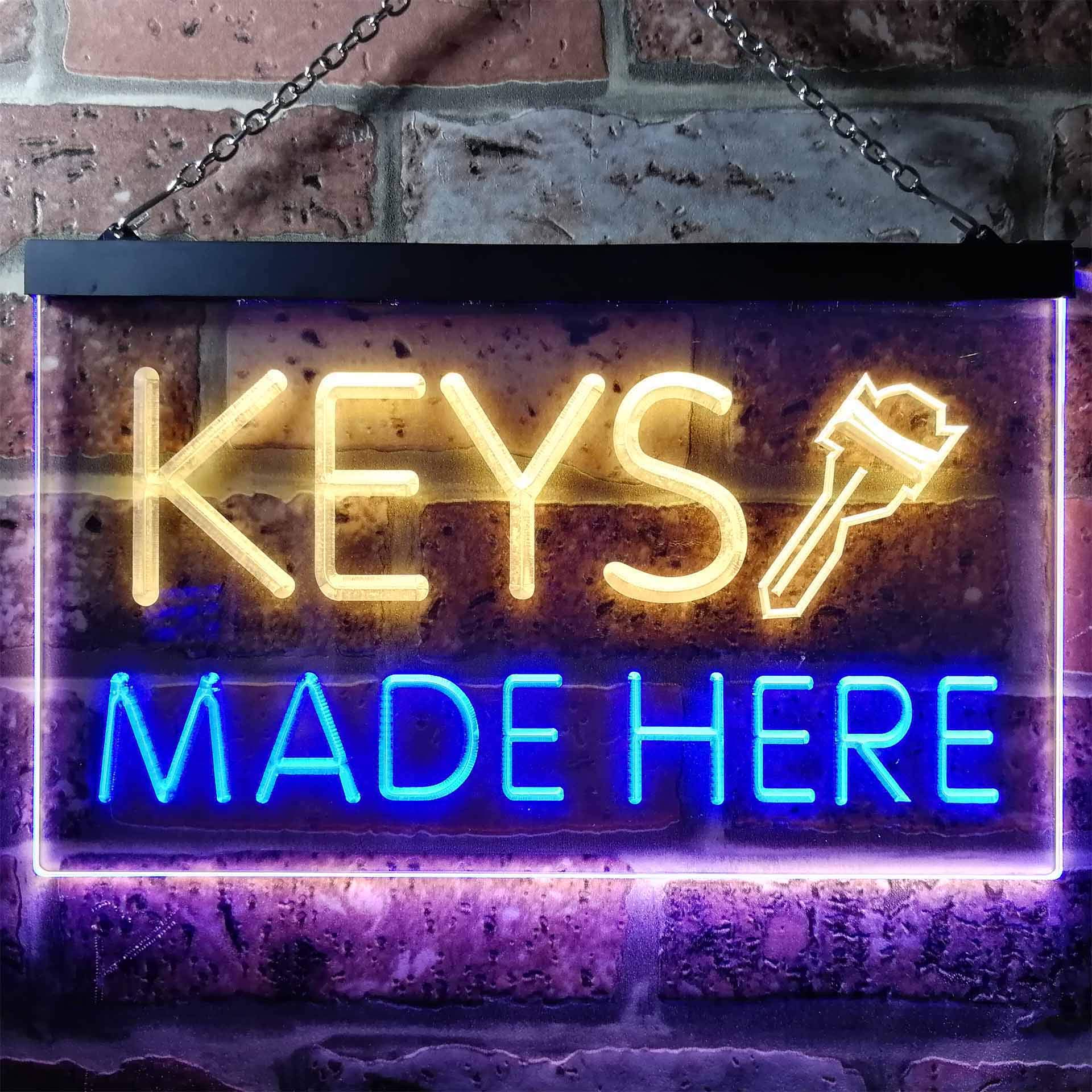 Amazon.co.jp: Key Made Here Shop display Dual Color LED看板