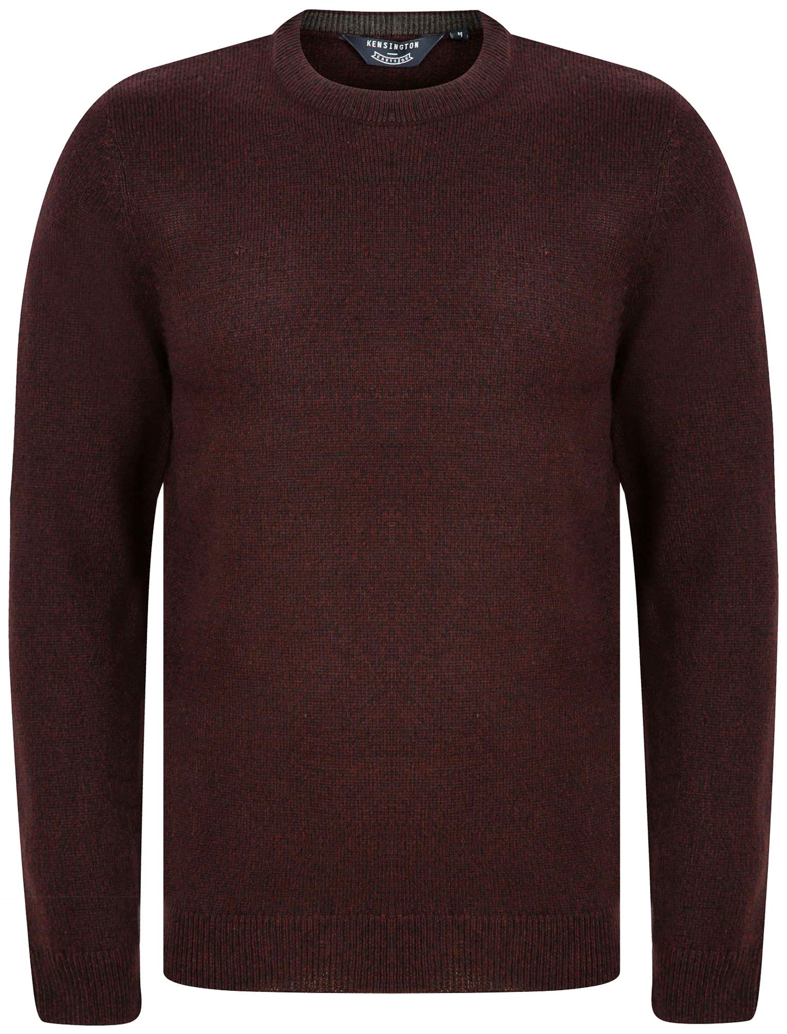 Kensington Eastside Men's Pendleton - Burgundy Pendleton Crew Neck Jumper In Burgundy/Black Twist - Xxl