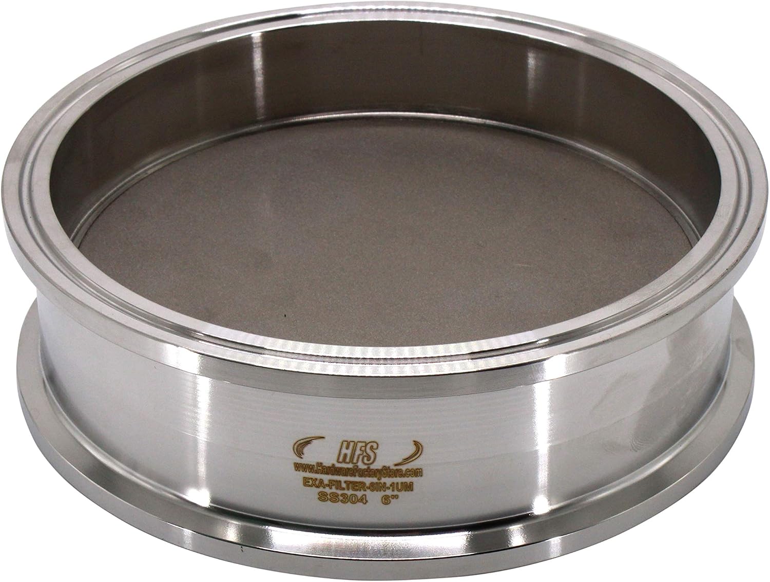 HFS(R) 6" Tri Clamp Sintered Filter Plate with 1 Micron Filter 304 Stainless Steel