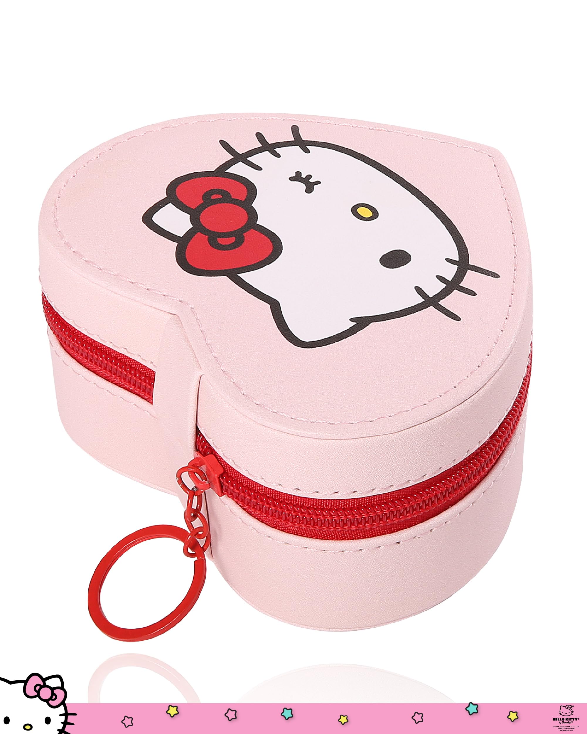 Sanrio Hello Kitty Travel Jewelry Case Official License, Heart