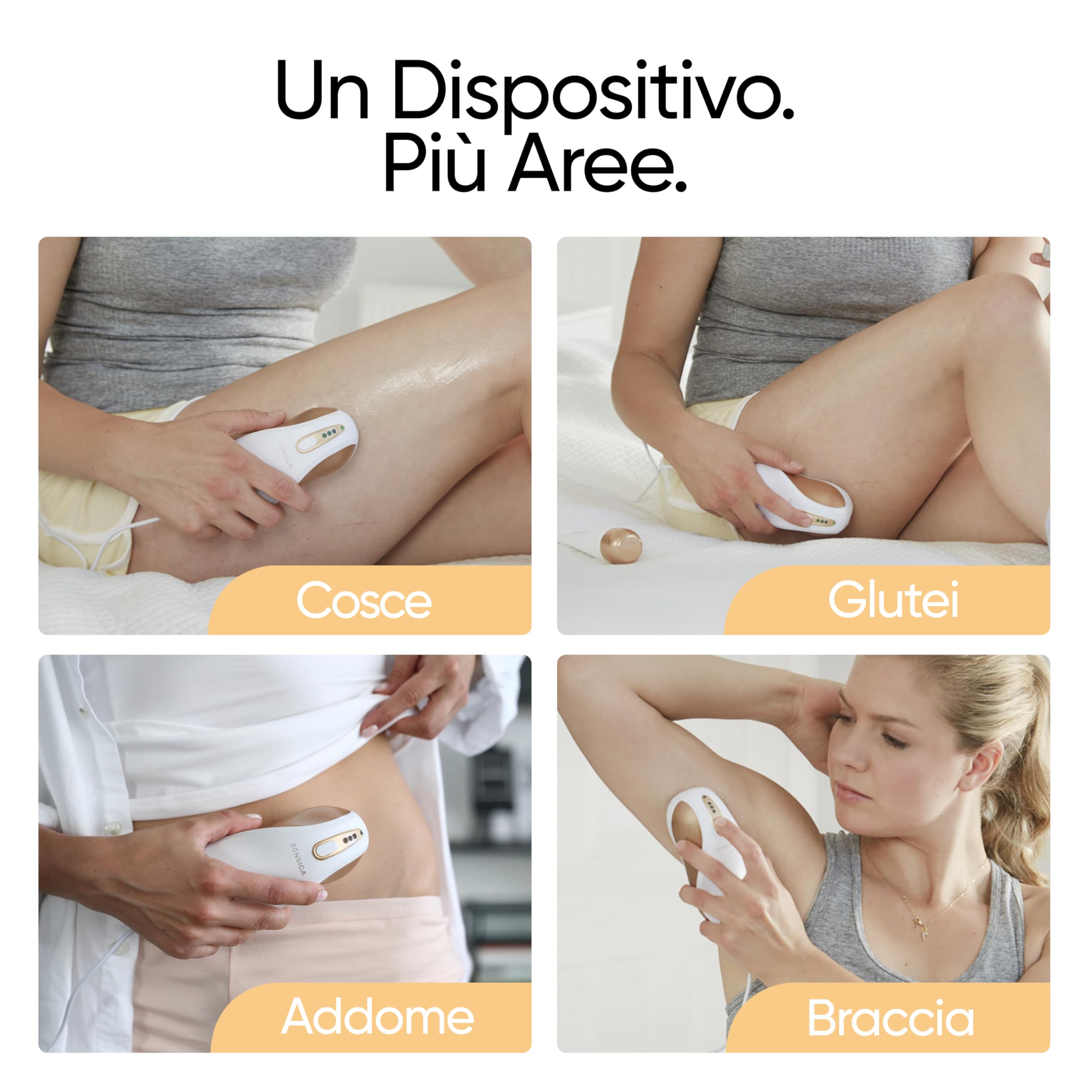 Sensica Sensifirm Dispositivo Radiofrequenza Corpo – Contro Cellulite, Rassodamento Cutaneo e Rimodellamento per Cosce e Glutei, Leviga e Tonifica, Macchina RF Professionale Uso Domestico