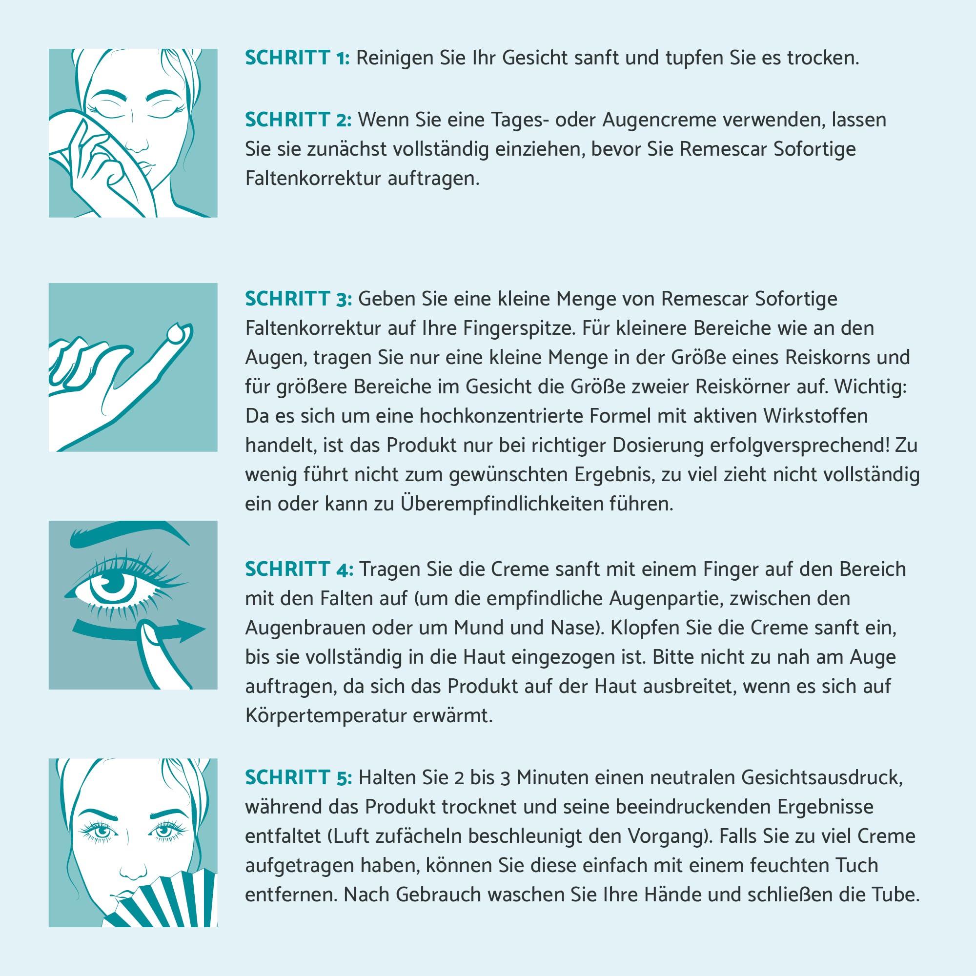 Remescar Instant Falten-Korrektor 8 ml | Klinisch erwiesen gegen Mimiklinien – Sichtbar glattere Haut & strafferes Hautbild mit bis zu 180 Anwendungen