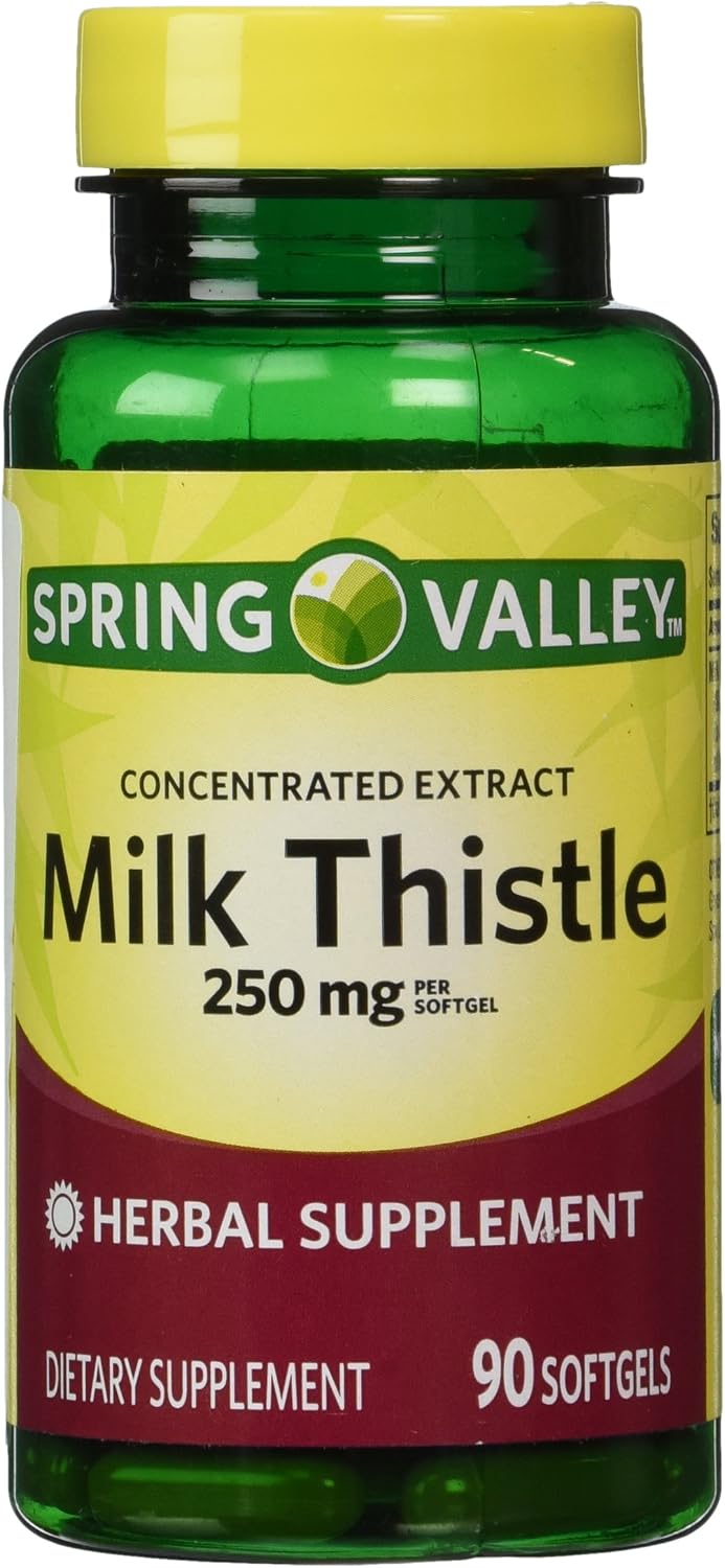 Spring Valley Milk Thistle 4:1 Concentrated Extract 250 mg - 90 Softgels