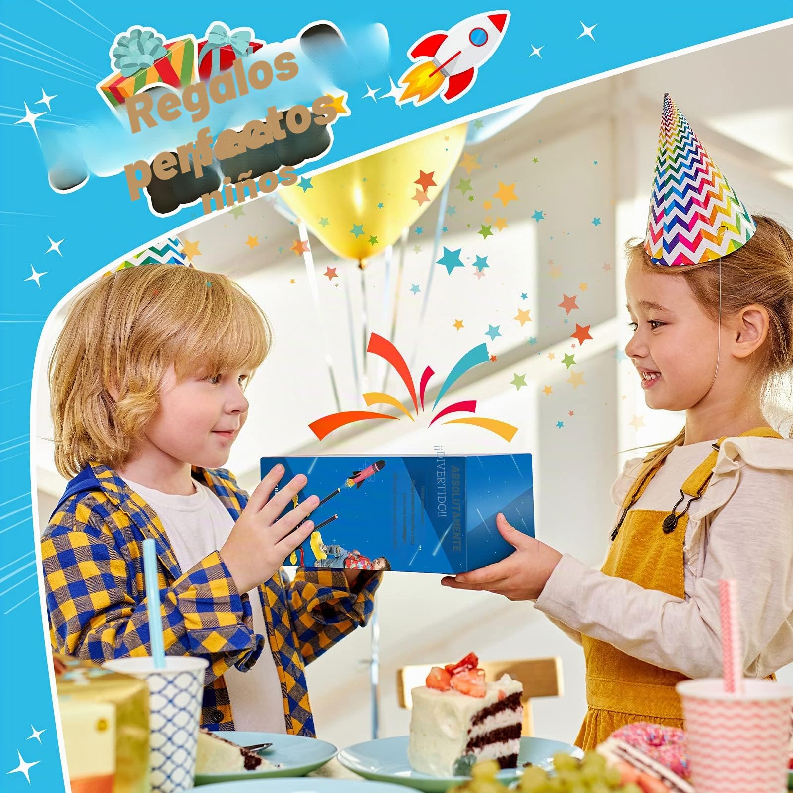 Anginne Nueva versión Cohete Juguete, Juguete al Aire Libre para Niños - Regalo Cumpleaños Infantil