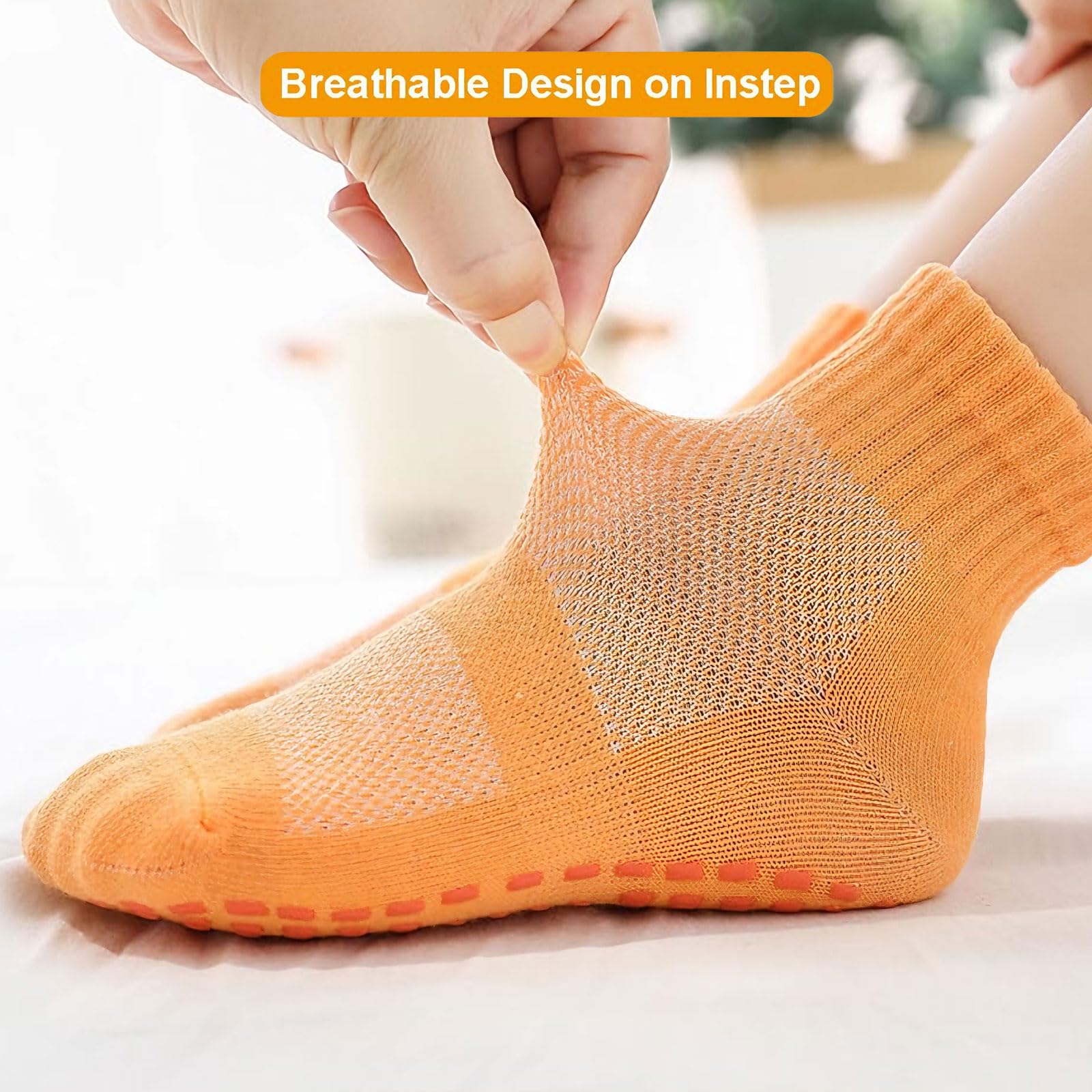 Calcetines para niños pequeños con agarres antideslizantes para cama elástica para niños, paquete de 10 unidades