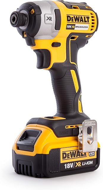 DEWALT DCF887M1-GB DCF887M1 XR Brushless Lithium-Ion Impact Driver, 18 V, Yellow/Black, 0
