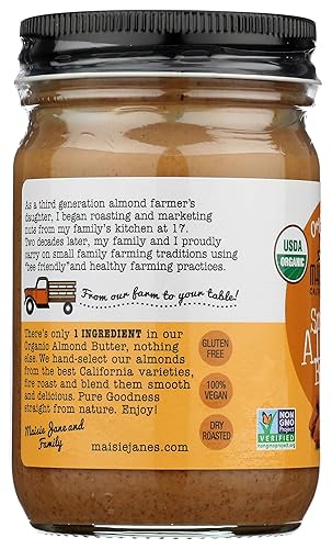Miniatura 5 de MAISIE JANES Mantequilla de almendras orgánica suave, 12 onzas