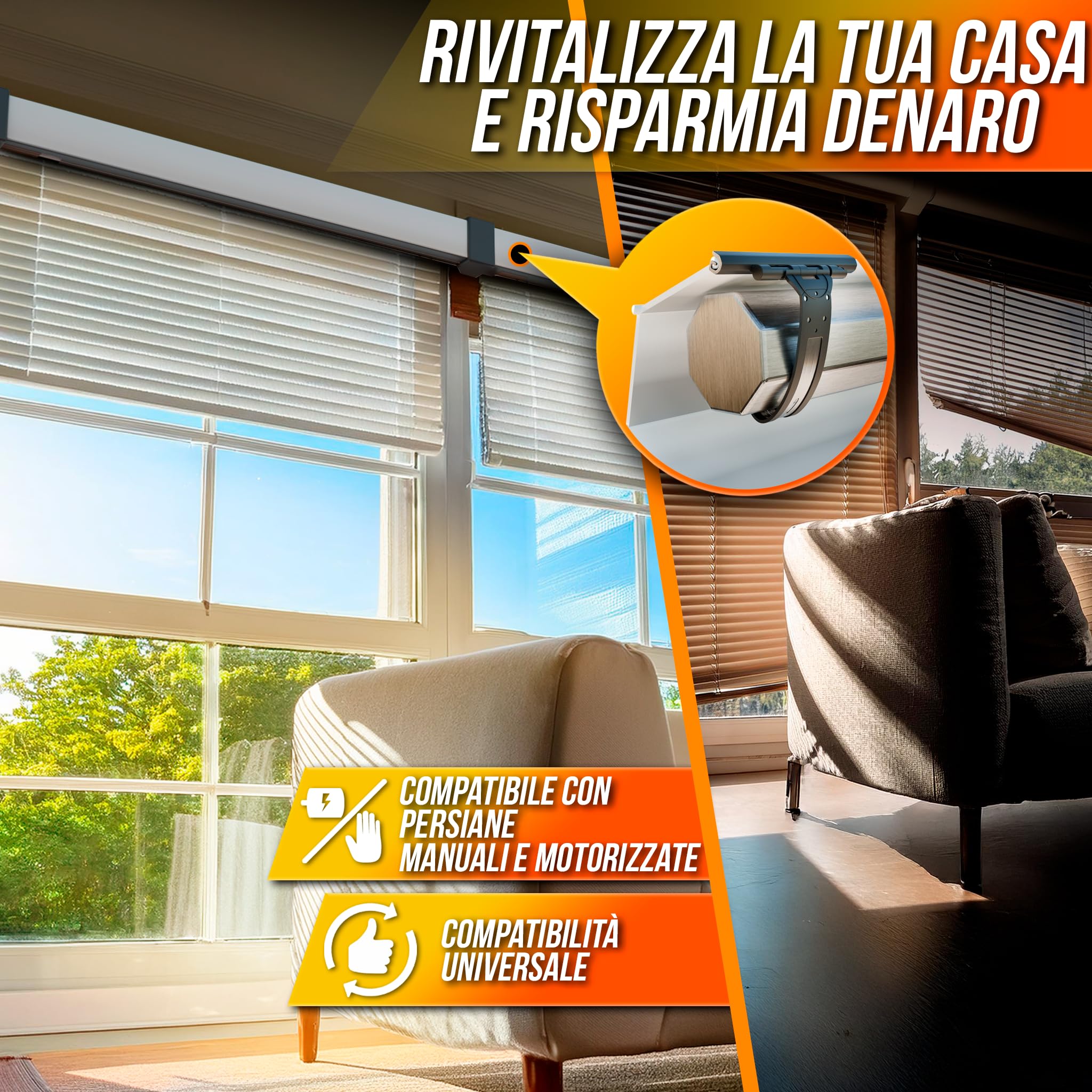 Pack 10 Ganci Tapparella in Plastica Resistente con Rinforzo in Acciaio Zincato – Ricambi per Tapparelle Avvolgibili Manuali in PVC o Alluminio – Facili da Montare – Elevata compatibilità (10)