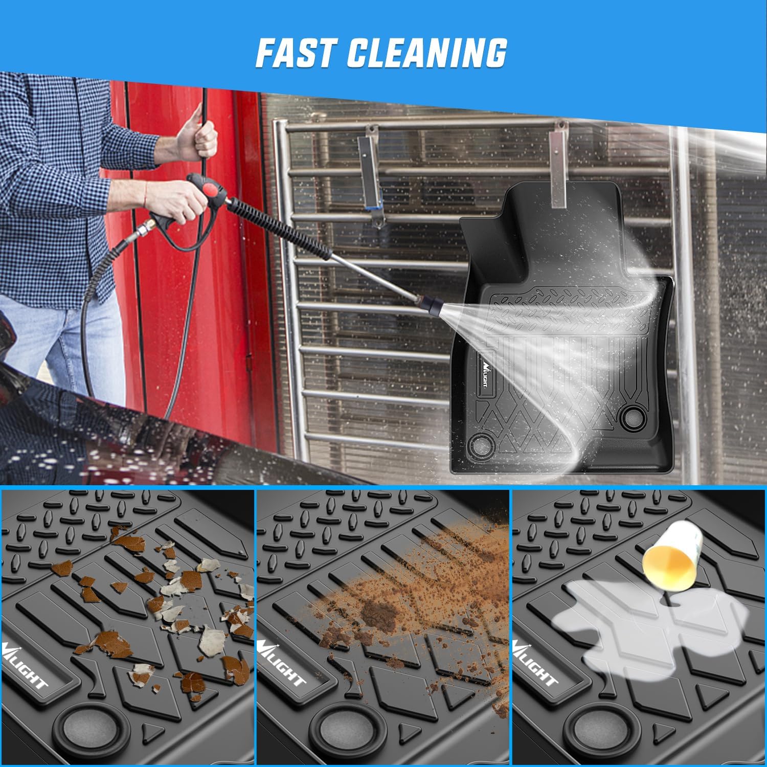 Nilight TPE Floor Mats for Mazda 3 2014 2015 2016 2017 2018, All Weather Custom Fit Heavy Duty Floor Liners