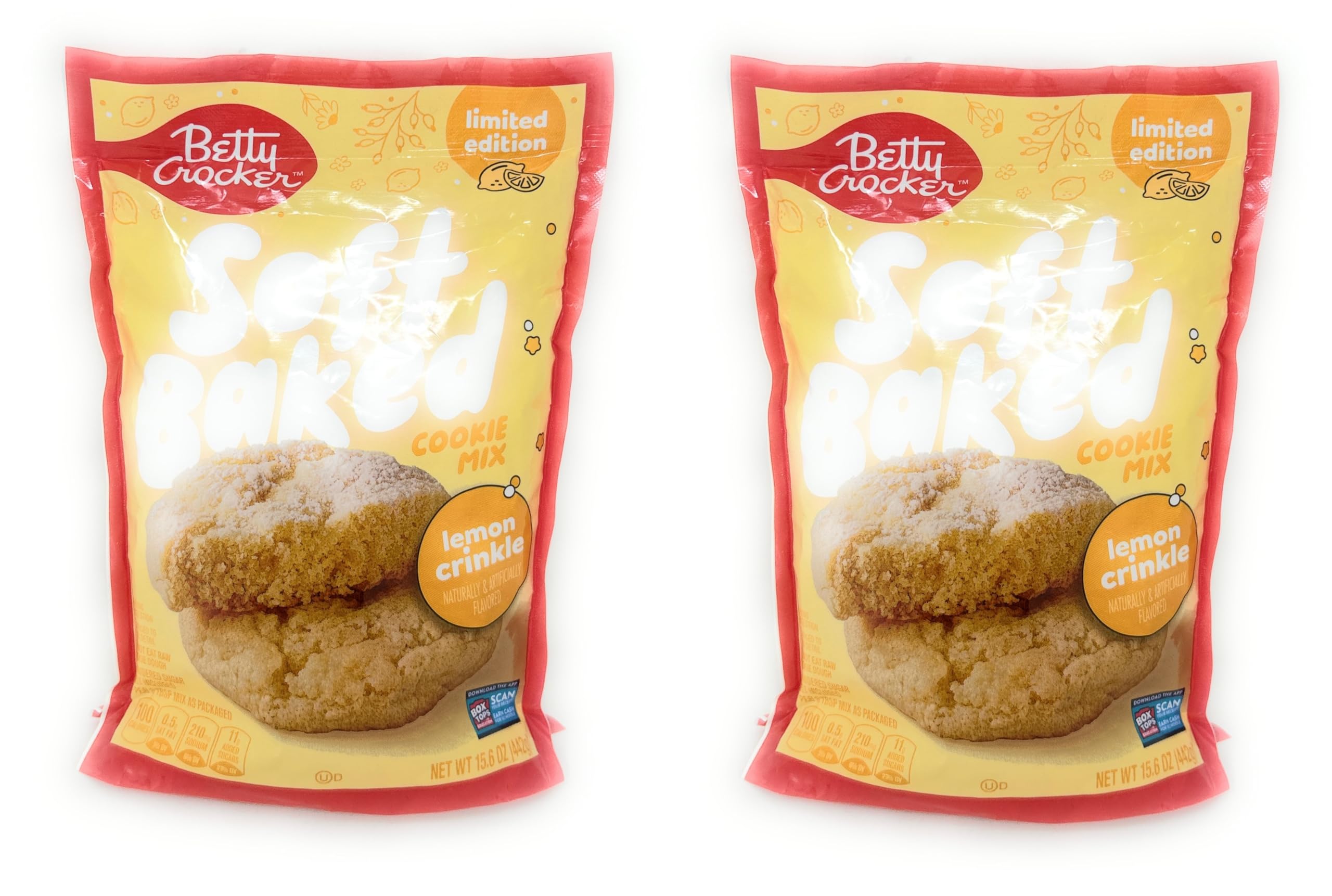 Lemon Crinkle Soft Baked Cookie Mix 15.6-2 bags