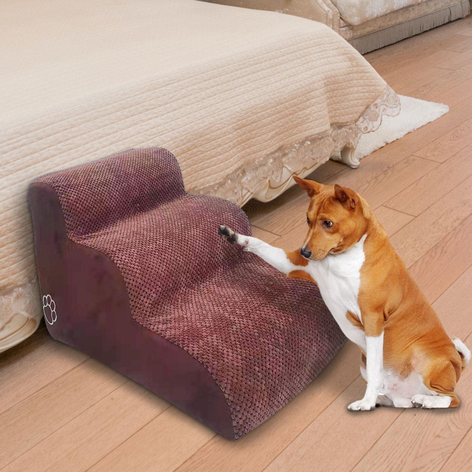 Haustiertreppe 3-stufig - Hilfreiche Treppe Für Kleine Hunde Bis Zum Bett