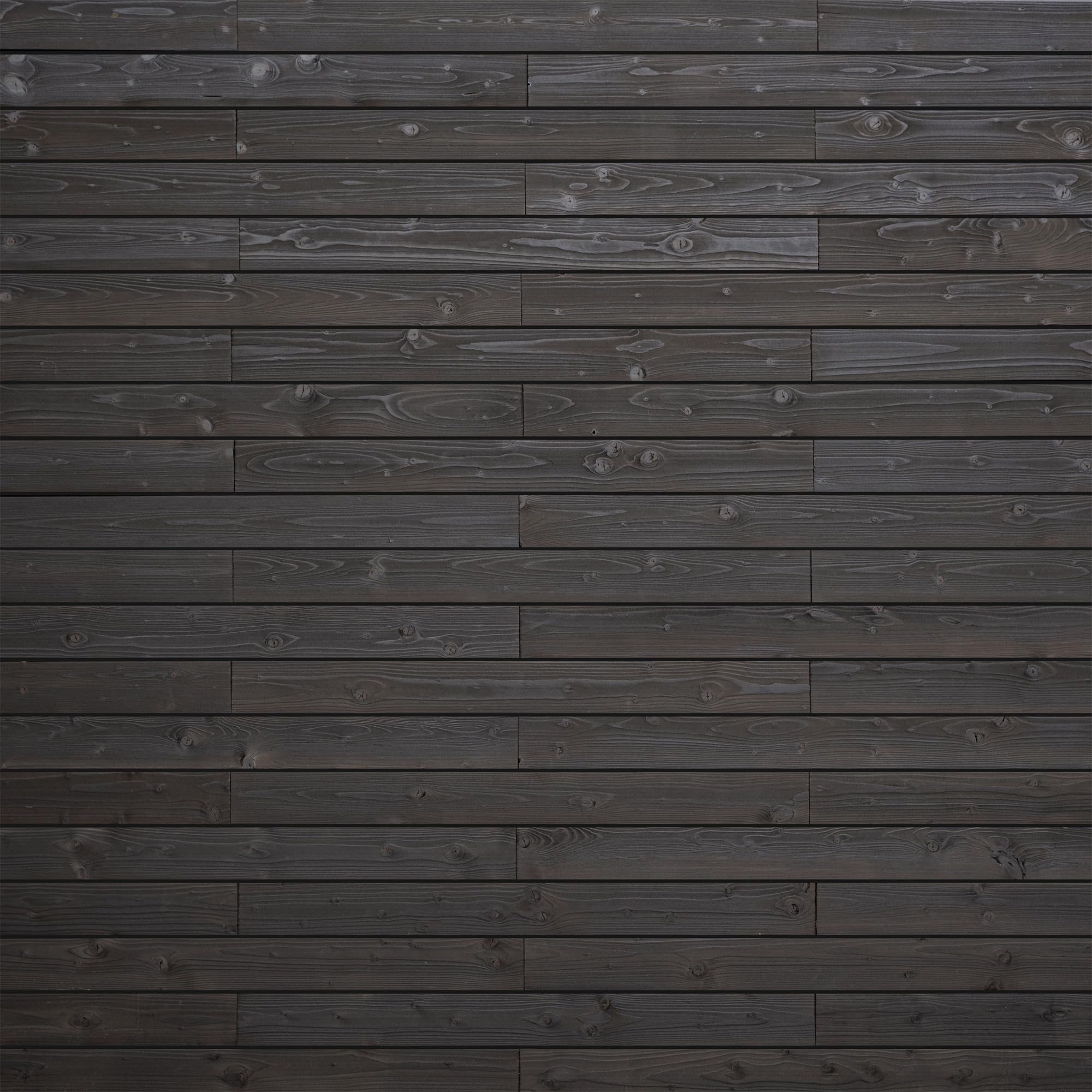 Verkohlte Holzverkleidungsbretter mit Nut und Feder – Schwarz – Wooden Wall Design (1 m2)